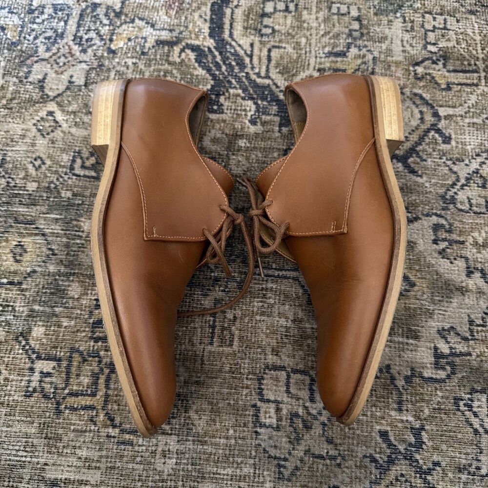 Everlane Womens Brown The Modern Oxford Shoes Size 6 Made In Italy - Picture 2 of 6